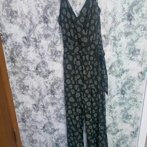 Kaileigh Green Patterned Jumpsuit